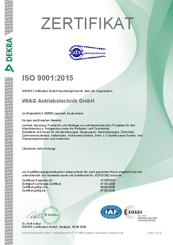 Zertifikat ISO 9001 2015 Zertifikat ISO 9001 2015